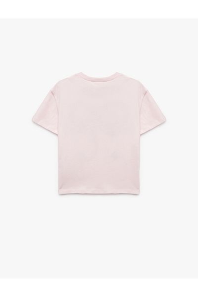 Koton Tricou cu mânecă scurtă cu imprimeu cu fundă din bumbac