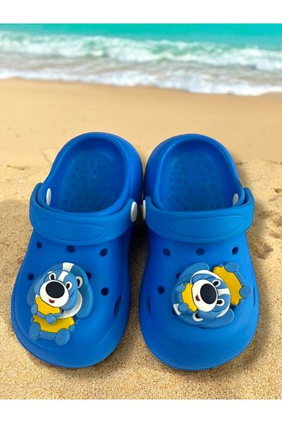 feelup Yumurcak Cold Eva Ruffled Emoji Baby and Kids Slippers. Non-Slip Lightweight Comfortable