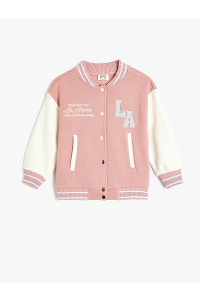 Koton Μπουφάν Bomber College με λεπτομέρεια επεξεργασίας Crew Neck Hooded Color Block