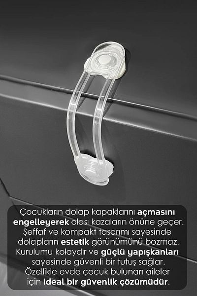 Meleni Baby 10Pcs Cabinet and Drawer Lock - Baby Safety Protection Lock Multi-Purpose Child Protective Lock