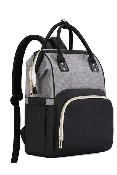 huitich Modern Grey & Black Mums Baby Travel Bag