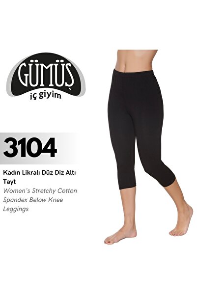 Gümüş İç Giyim Colanți din lycra pentru femei, uni, sub genunchi, mărimi mari