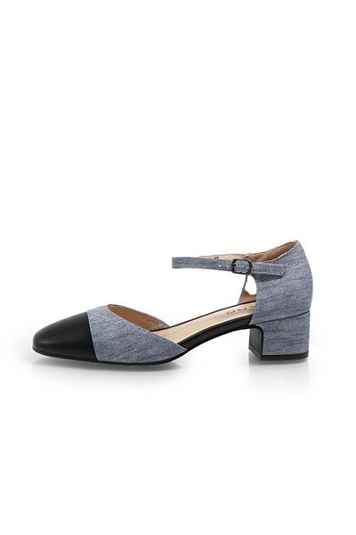 SCADO Genuine leather Mary Jane shoes 2504191 NAVY BLUE