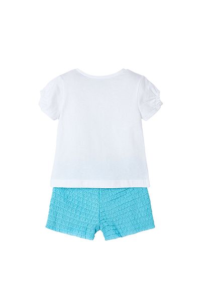 MAYORAL Set tricou și pantaloni scurți Mayoral pentru fete 3211 Albastru