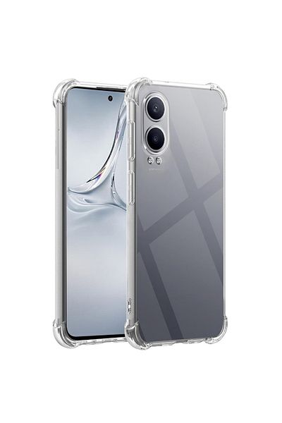 SKYDDAR INNOVATION Carcasă pentru OnePlus Nord CE4 Lite, rezistentă la șocuri, transparentă, subțire, din silicon, set de autocolante