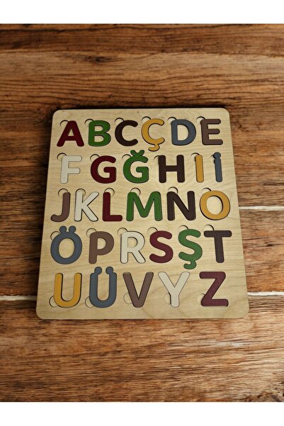 Mind of Toys لغز الأبجدية على شكل ديناصور، الأبجدية التركية، لغز خشبي للتركيب...