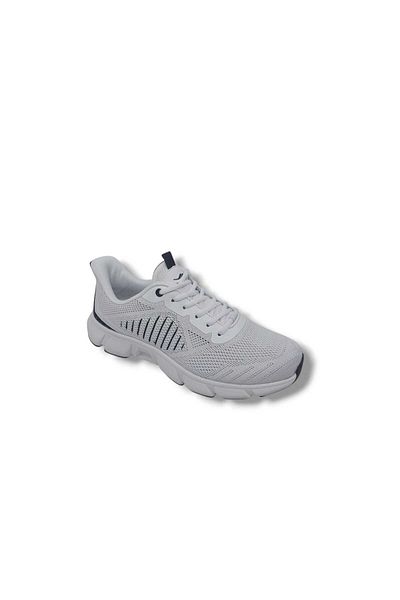 Lescon Meru Flex Men's White Mesh Walking Running Sports Shoes
