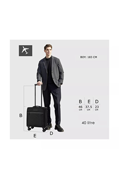 VERAGE Gm21002 Kabin Boy Valiz 4 Tekerlekli Kumaş Valiz 20" Lacivert El Bagajı