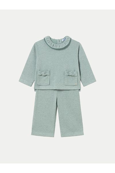 MAYORAL Girl Set of sweater and fabric trousers 2550 Green