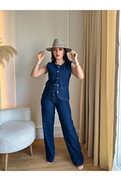 MEECY Women's Double Jean Suit