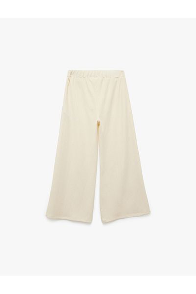 Koton Wide Leg Elastic Waist Trousers