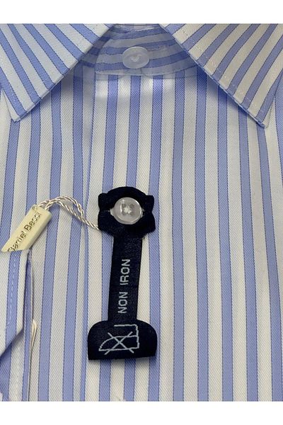 Daniel Bessi Cămașă clasică pentru bărbați, cu mânecă lungă, slim fit, 100% bumbac, fără călcat, fără călcat