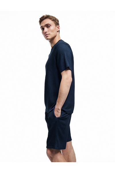 Koton Textured Lace-Up Shorts with Pocket Detail