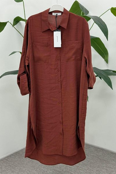 Puane Buttoned Basic Shirt Tunic