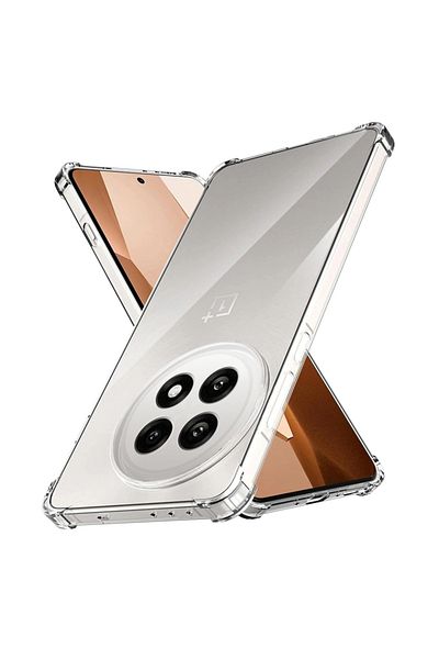 SKYDDAR INNOVATION Carcasă pentru OnePlus 13R, rezistentă la șocuri, transparentă, din silicon subțire, transparentă, set de autocolante