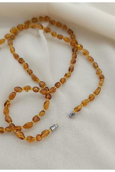 Hd Marketim Pendant Drop Amber Amber Natural Stone Adult Necklace