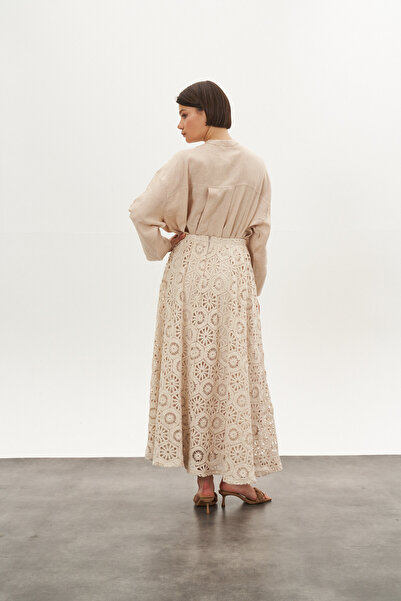 Mevra Fusta Dantela Bej