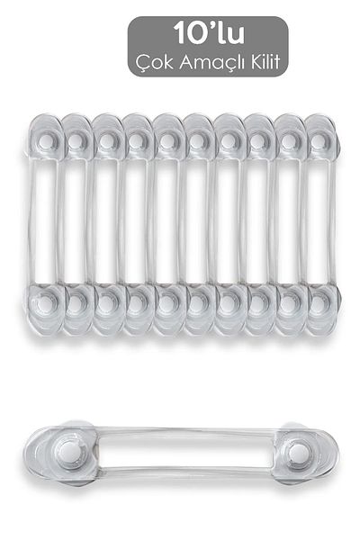 Meleni Baby 10Pcs Cabinet and Drawer Lock - Baby Safety Protection Lock Multi-Purpose Child Protective Lock