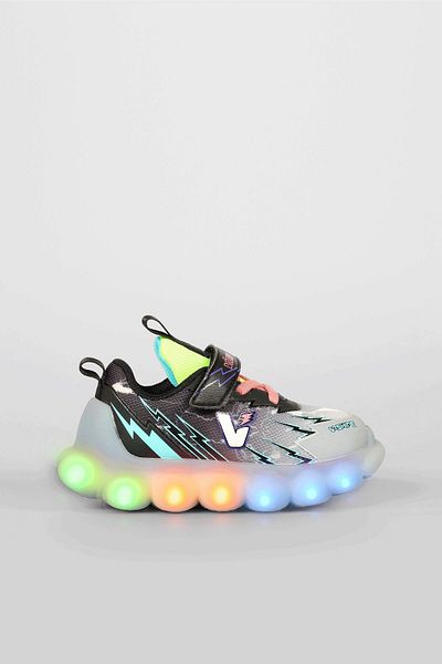 Vicco Men's Preschool Black Sneakers with Flash Lights