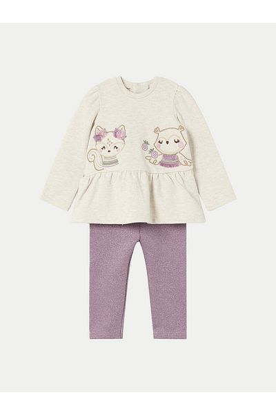 MAYORAL mayoral Girl Set blouse and leggings 2708 Purple