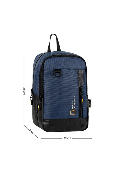 Alanç Gift Cruce piept, rucsac bleumarin Bodybag Geantă de umăr funcțională din material impermeabil