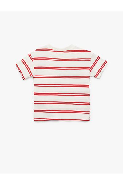 Koton Cotton Short Sleeve Printed Crew Neck T-Shirt