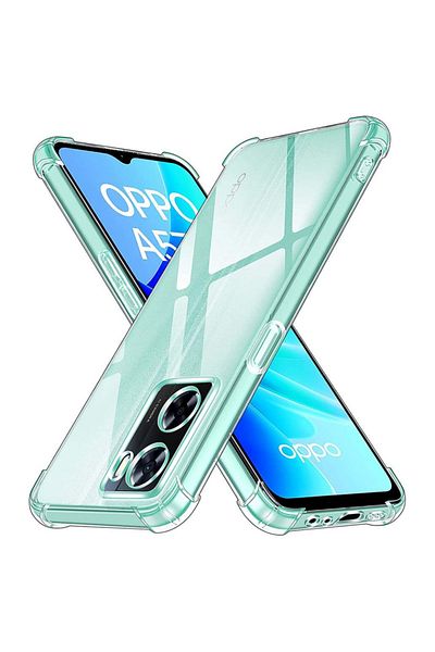 SKYDDAR INNOVATION Carcasă pentru Oppo A57 4G / A57s, rezistentă la șocuri, transparentă, subțire, din silicon, set de autocolante