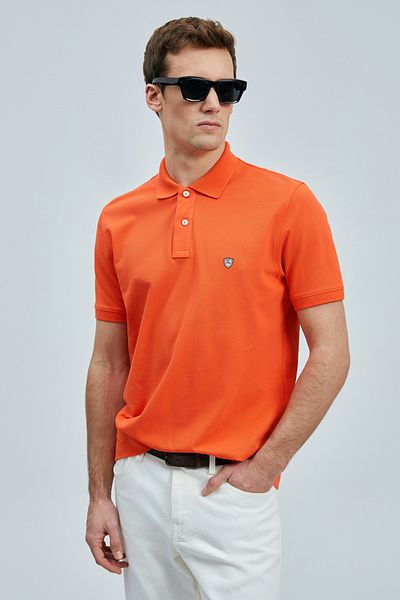 Lufian Με λογότυπο Βαμβακερό Comfort Fit Κουμπί γιακά Polo 2'li Μπλουζάκια Ανδρικό T SHIRT 111040206S2