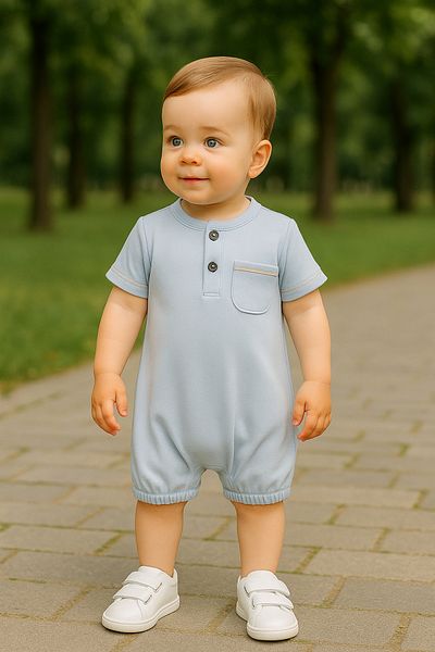 Kidaxi Collared Buttoned Baby Barbatose