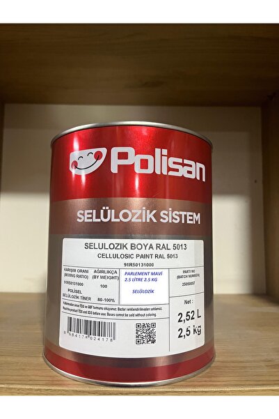 Polisan POLİSAN SELÜLOZİK BOYA PARLEMENT MAVİ 2.5 LİTRE 2.5 KG