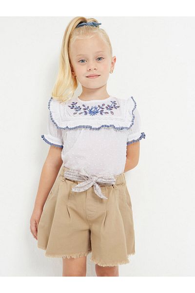 MAYORAL Pantaloni scurți din material textil pentru fete 3209 bej