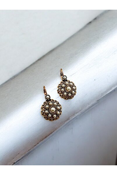 FUYA JEWELLERY Elmas Montür Çiçek Motif Küpe