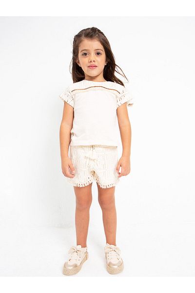 MAYORAL Pantaloni scurți din material textil pentru fete mayoral 3208 bej