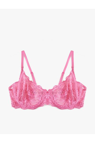 Koton Semi-Transparent Underwire Non-Fill Lace Bra