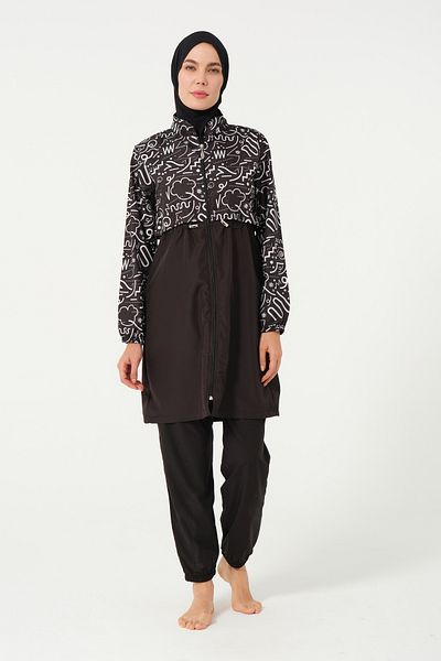 TESMAY Γυναικείο Gilet Quick Dry Full Closed Hijab μαγιό 22110-25 Μαύρο