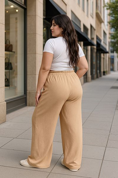 Gollinger Women's Palazzo Pants Elastic Waist