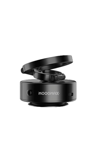 MOOGMAX حامل جوال مغناطيسي ماج سيف للسيارة بشفط قوي –قابل للدوران 360° ويعمل بالشحن،تصميم أنيق باللون الأسود