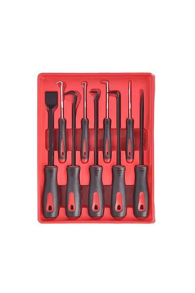 Globalport Retail Set of 9 extractor hooks for car gaskets, steel