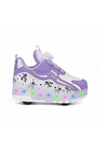 YVZ Children's Roller Skates Lighted Wheeled Sports Shoes & Roller Skates Casual Shoes Unisex 4 Wheels