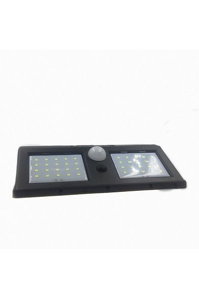 OEM Double Solar Wall Light with Sensor Solar Wall Light, 40 LEDs, PIR Sensor, CDS Sensor, Black