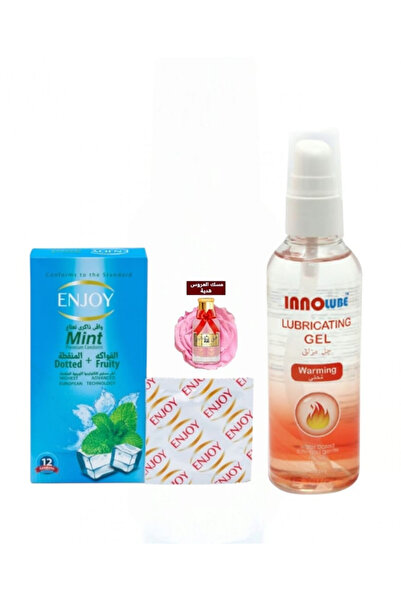 Inno مزلق حميمي 100 مل مع واق ذكري 3 قطعة مع مسك عروس هدية