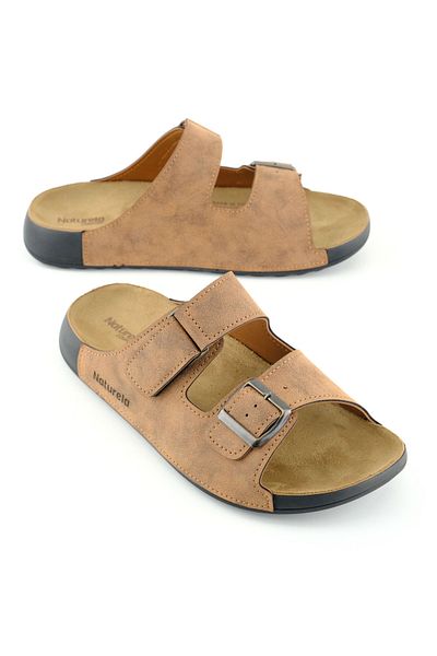 GEZER Naturela Comfort Men's Summer Comfortable Sole Artificial Leather Single Velcro Single Buckle Adjustable g