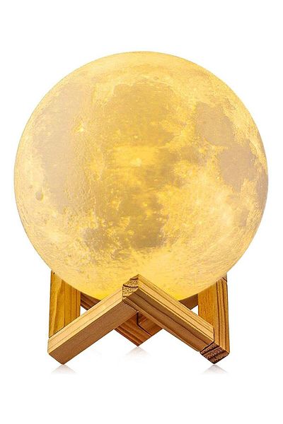 huitich 7-Color Changing Rechargeable Moon Night Lamp with Stand