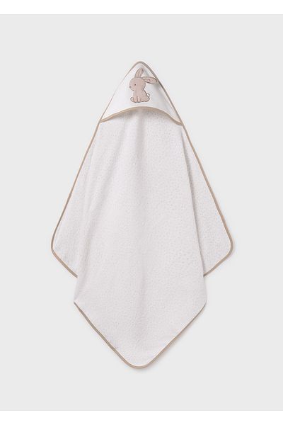 MAYORAL Baby Hooded Towel Ecru 9918