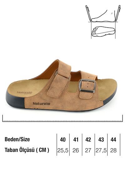 GEZER Naturela Comfort Men's Summer Comfortable Sole Artificial Leather Single Velcro Single Buckle Adjustable g