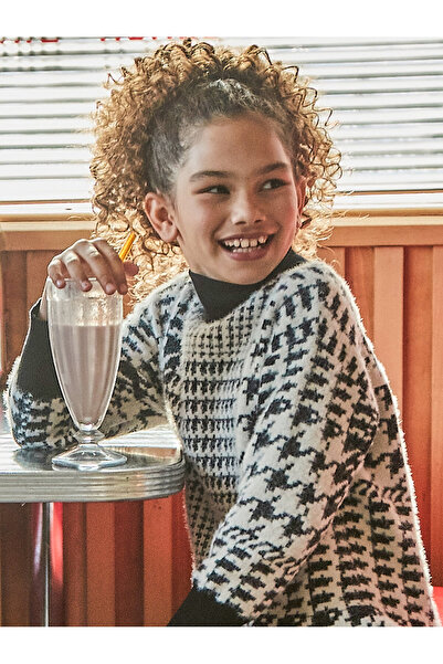 MAYORAL Girl Knitted Dress 7987 White, Black