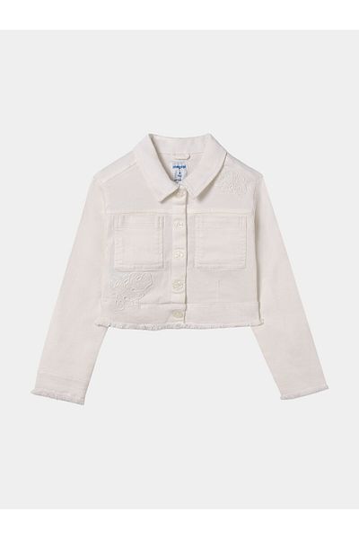 MAYORAL Jachetă din denim pentru fete Mayoral 6459 Alb