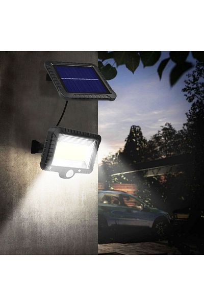 Maclean Lampa solara LED, cu senzor, MCE438 IP44, negru