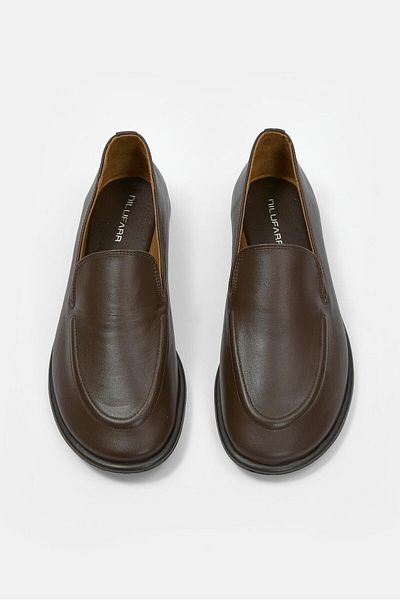 NILUFARR Moose Brown Genuine Leather Women's Loafer