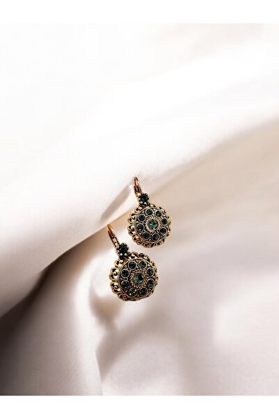 FUYA JEWELLERY Elmas Montür Çiçek Motif Küpe